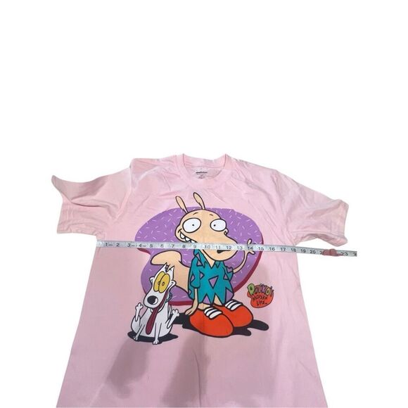Nickelodeon ROCKO'S MODERN LIFE GRAPHIC PINK Tee Shirt Sz M NWOT - Picture 4 of 5